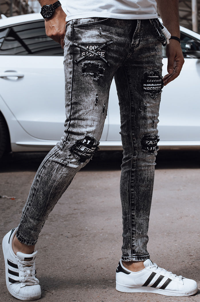 Spodnie męskie jeansowe czarne Dstreet UX4355