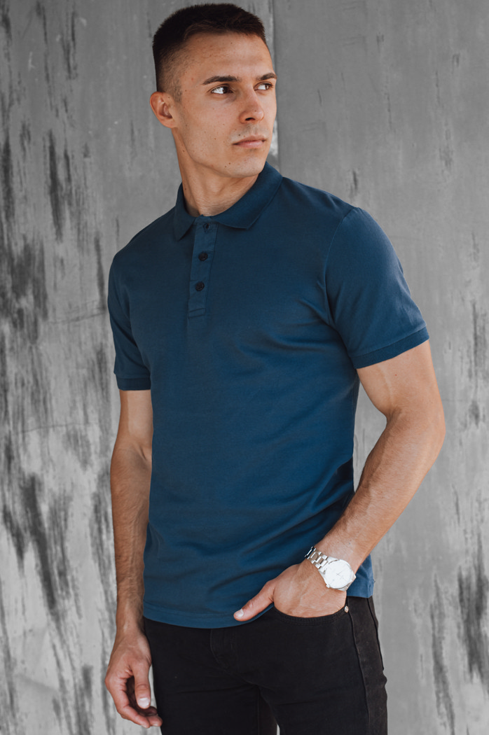 Koszulka męska polo niebieska Dstreet PX0603