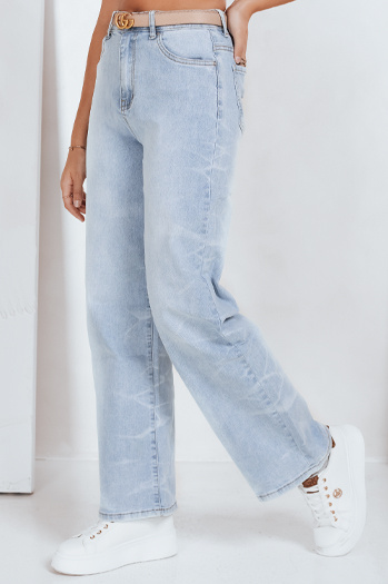 Ženske široke modre kavbojke Dstreet UY2820