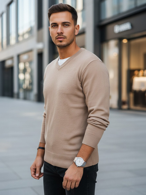 Moški pulover Dstreet s kameljo ličnico WX2318