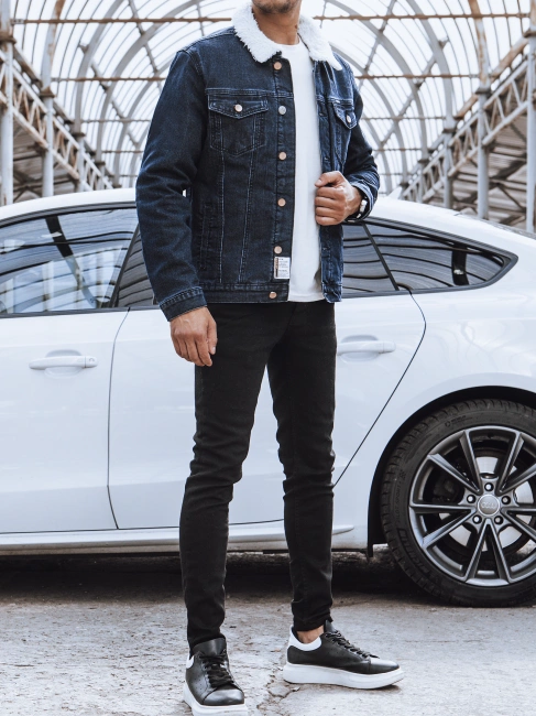 Moška jeans jakna Barva Mornarica DSTREET TX4109