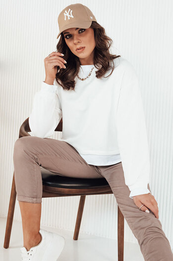 Ženska jopa brez kapuce LORAN Barva Bela DSTREET BY1251