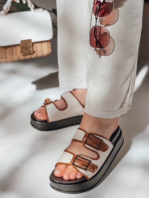 Ženske japonke FLATSTEP camel Dstreet ZY0895