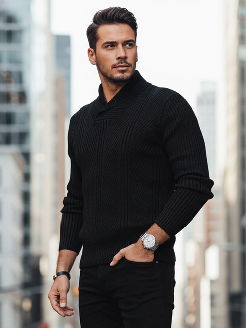 Moški črni pulover Dstreet WX2256z