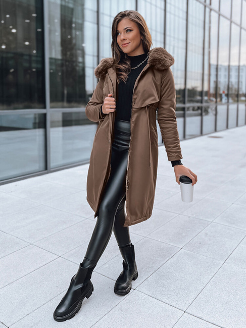 Ženska zimska jakna parka LUSTER coffee Dstreet TY3956