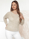 Ženski pulover LAVIRTA beige Dstreet MY2381