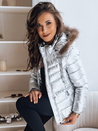 Ženska prešita jakna NELLY Barva Srebrna DSTREET TY3667