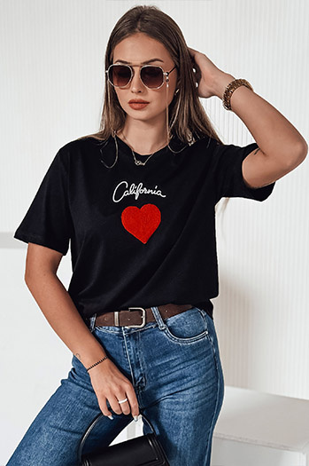 Ženska majica CALOV črna Dstreet RY2567