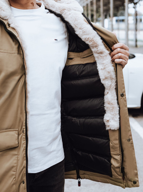 Moška zimska jakna Barva Temno bež DSTREET TX4593