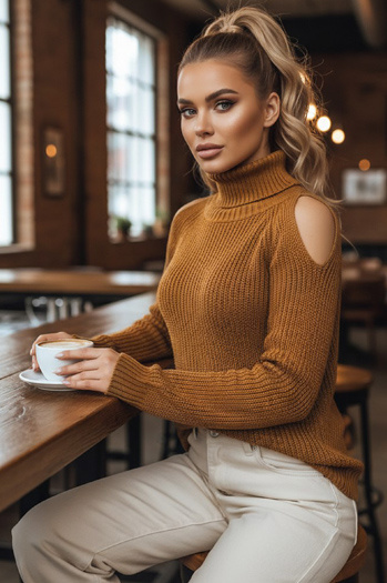 Ženski dolgi pulover ARIEL Barva Rumena  DSTREET MY1707