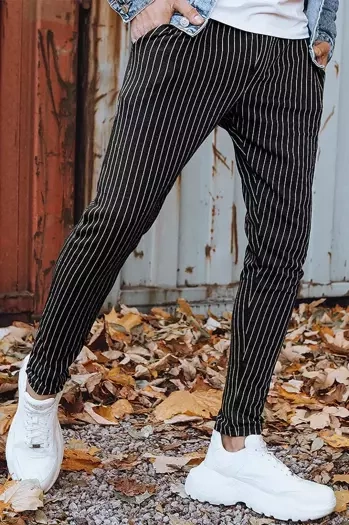 Moške chino hlače Barva Črna DSTREET UX3431