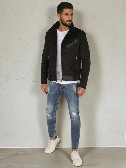 Moška zimska bunda ramones black Dstreet TX4660