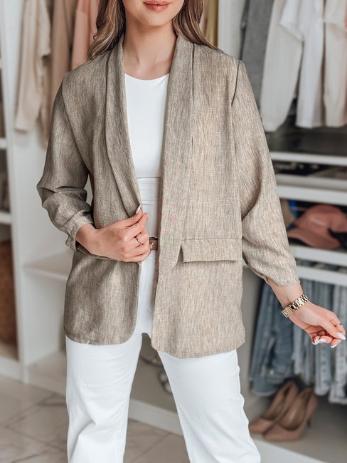 Ženska prevelika jakna SOFT LOVE temno rjava Dstreet PY0130