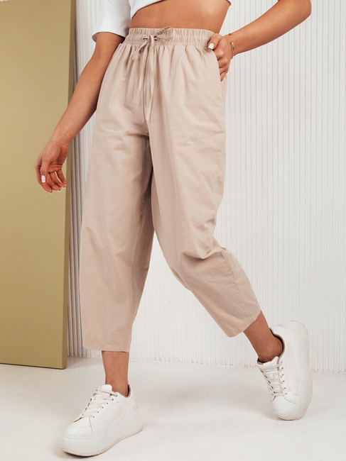 Ženske hlače casual BALLOON FANTASY Barva Bež DSTREET UY1669