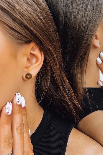 Ženske uhane AZTEC STYLE Barva zlati DSTREET JY0013