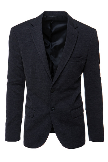 Moški enonadstropni blazer v mornarsko modri barvi Dstreet MX0636