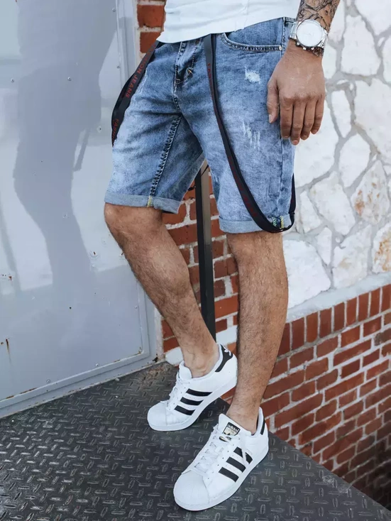 Moške jeans kratke hlače Barva Modra DSTREET SX2139