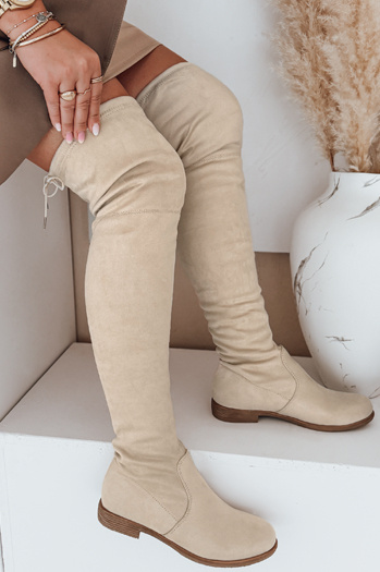 Ženski bež škornji Dstreet ZY0573