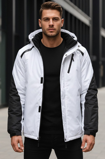 Moška smučarska jakna bela Dstreet TX5130