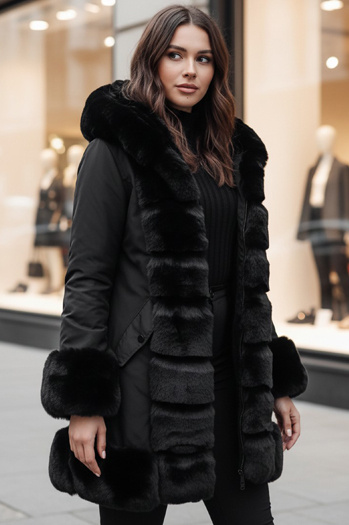 Ženska jakna s krznom FURRWINT black Dstreet TY4772z