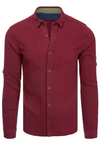Moška srajca z dolgimi rokavi Barva Klaret  DSTREET DX2252