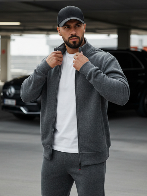 Moška jopa z zadrgo Barva Antracitna DSTREET BX4111