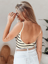 Body ena velikost črtasto STRIP BACK beige Dstreet RY2899