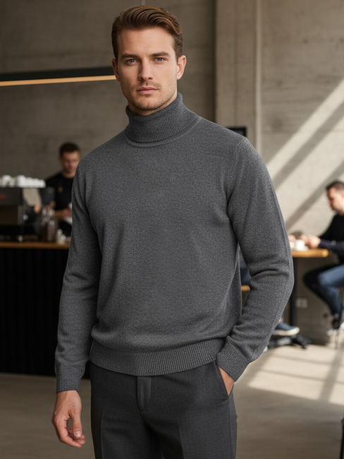 Moški svetlo sivi golf Dstreet WX2359