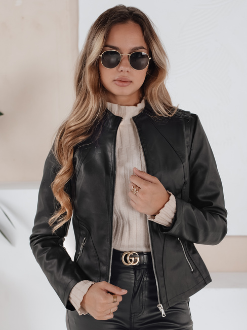 Ženska usnjena jakna ramones black Dstreet TY5201