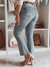 Ženske jeans hlače na zvonec s pasom FAREVIS blue Dstreet UY2483_2