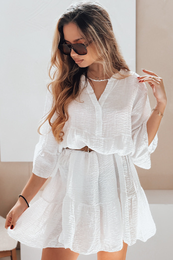 Poletna muslinska obleka LYVONNE bela Dstreet EY2613