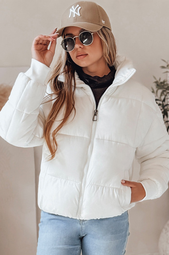 Ženska zimska kratka prešita jakna VIBEGIRL white Dstreet TY4947