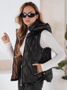 Ženski prešiti telovnik s kapuco MISSVEST black Dstreet TY5022