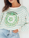Ženski oversize pulover CANFIER Barva turkizna DSTREET MY2325