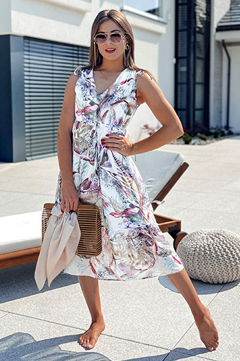 ROSALIE obleka bela Dstreet EY2528