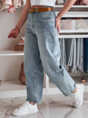 Ženske jeans hlače s pasom NEWFLOVER blue Dstreet UY2458_1