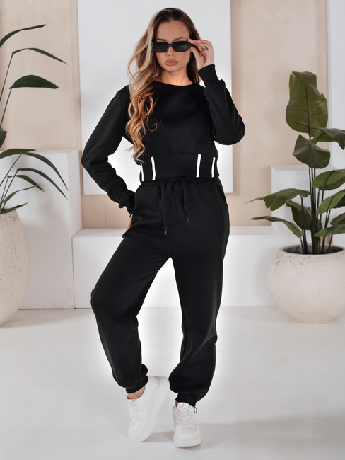 Ženski komplet trenirke črne barve Dstreet AY1159