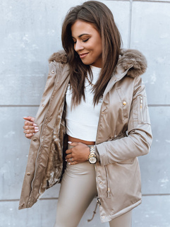 Ženska zimska jakna parka GODDESS beige Dstreet TY3868_3