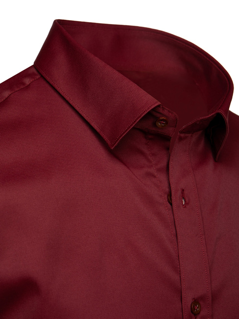 Moška elegantna srajca v bordo barvi Dstreet DX2610