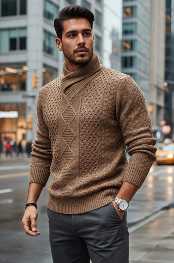 Moški kamelji pulover Dstreet WX2255