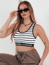 Ženska črtasta majica SUNSEL bela Dstreet RY2417