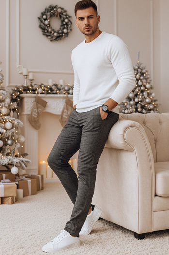 Moške hlače v grafitni barvi Dstreet UX4406z