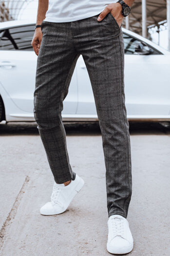 Moške vsakdanje temno sive hlače Dstreet UX4399