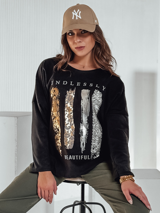 MODEZINE ženska bluza oversize črna Dstreet RY2690