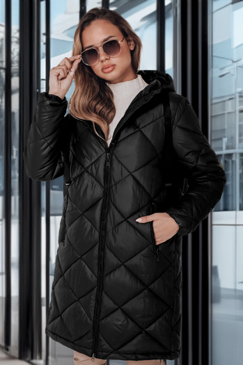 Ženska zimska jakna SNOWVIBE black quilted Dstreet TY4988