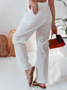 Ženske priložnostne hlače s širokimi nogami BOHO DAY white Dstreet UY2652