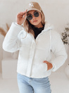Ženska prešita zimska jakna SNOWLIKE s kapuco bela Dstreet TY4932