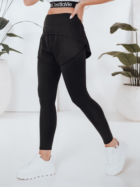 Ženske športne gamaše GIRLJUMP black Dstreet UY2722