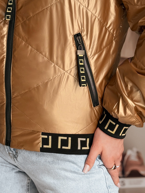 Ženska prešita bomber jakna GLAMCIX beige Dstreet TY4784