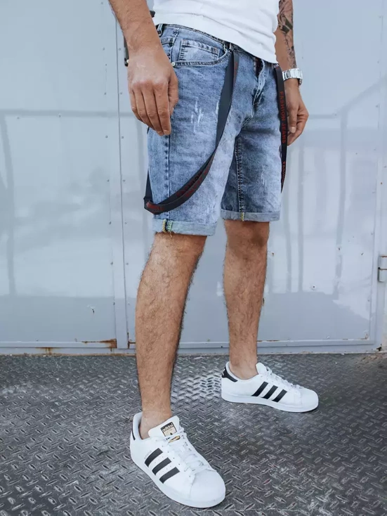 Moške jeans kratke hlače Barva Modra DSTREET SX2139